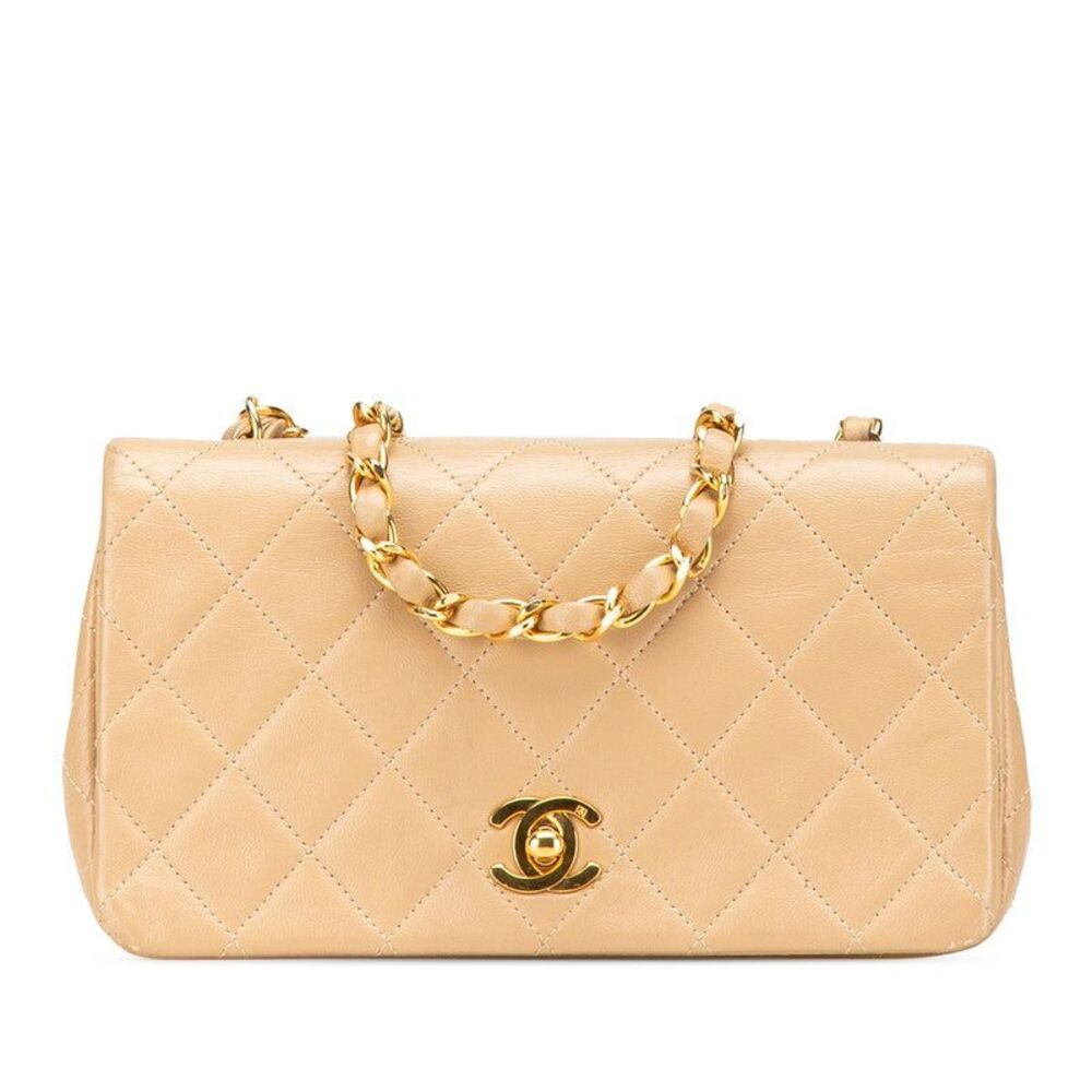 Chanel Lambskin Matelasse Full Flap Shoulder Bag